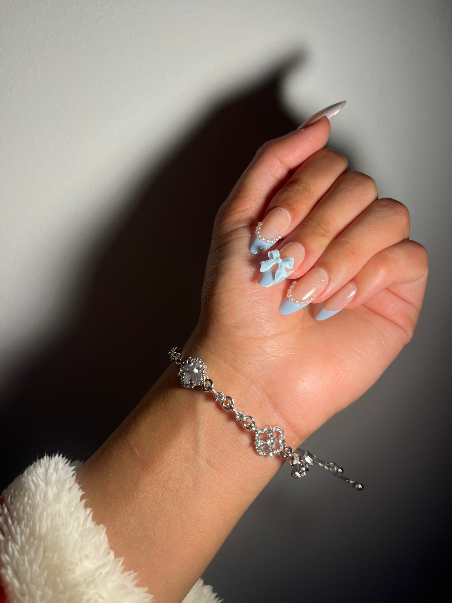 Sparkling Crystal Flower Cuff Bracelet