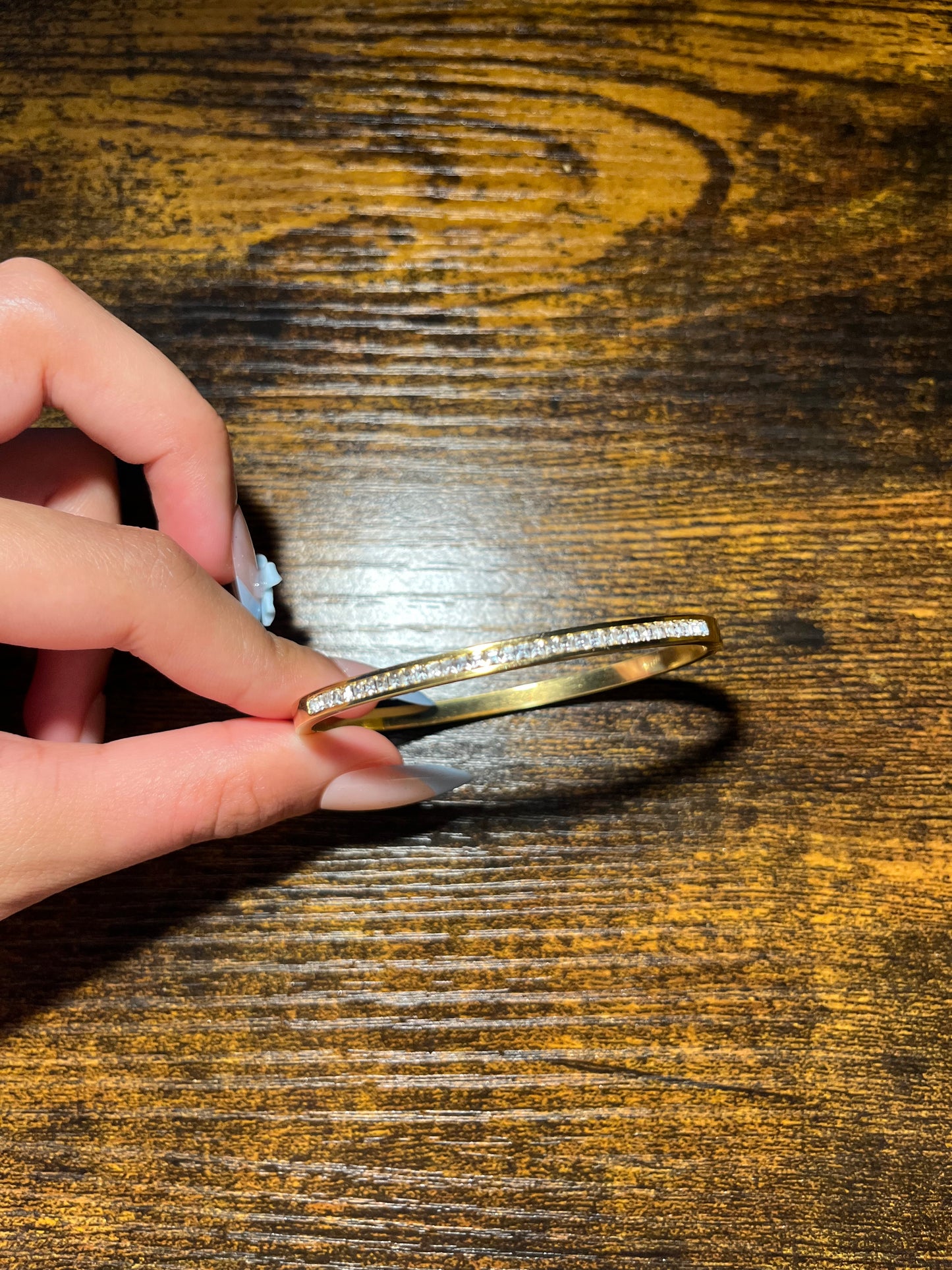 Gold Titanium Steel Zircon Bracelet for Women