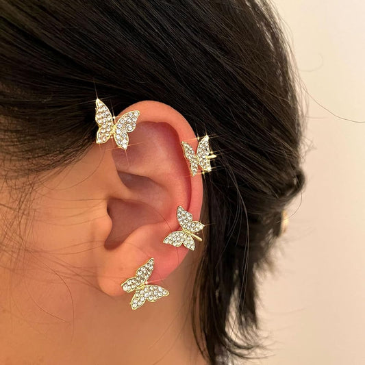 Elegant Butterfly Ear Cuffs