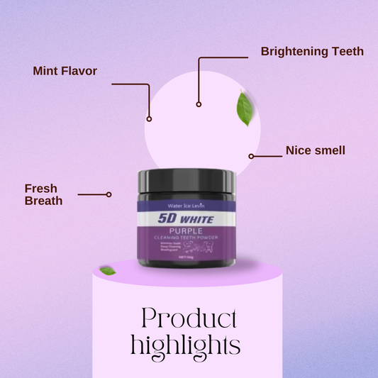 Purple Teeth Cleaning Powder