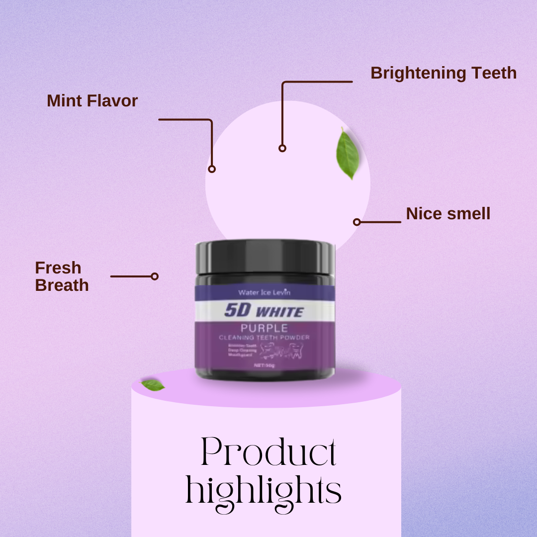 Purple Teeth Cleaning Powder