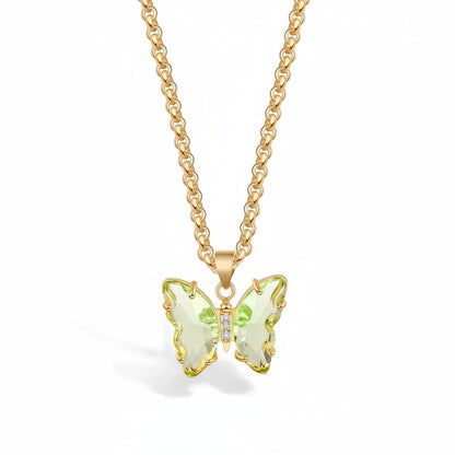 Elegant Crystal Butterfly Necklace
